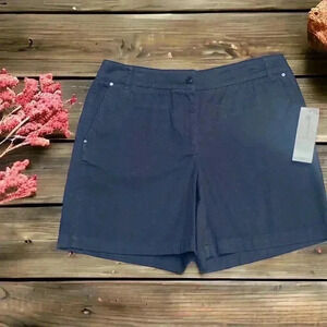 Jones New York Sport New With Tags Women's Size 16 Navy Button-Front Shorts
